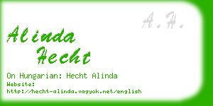 alinda hecht business card